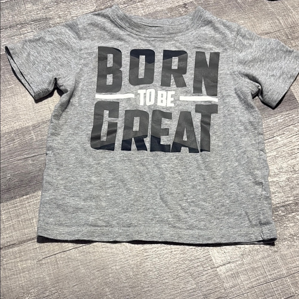 Carter's Gray Short Sleeve Tee with Bold Print